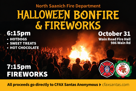 North Saanich Fire Department Halloween Bonfire