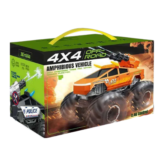 RC Amphibion Monster Truck with Water Gun 6+