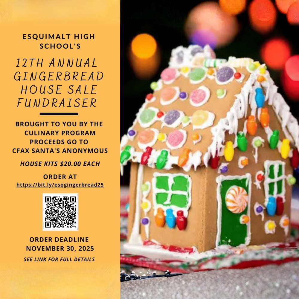 Esquimalt High School's 12th Annual Gingerbread House Fundraiser