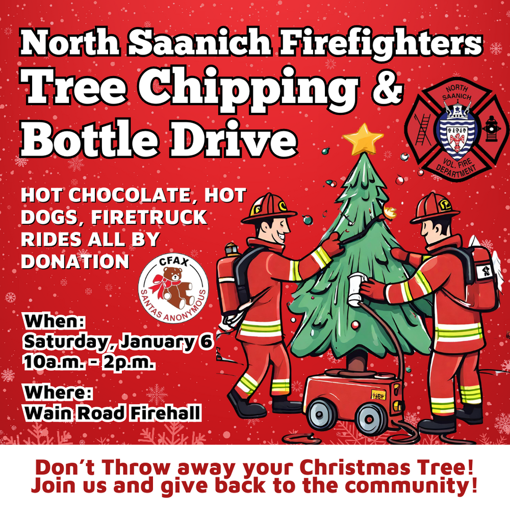 North Saanich Firefighters Tree Chipping and Bottle Drive
