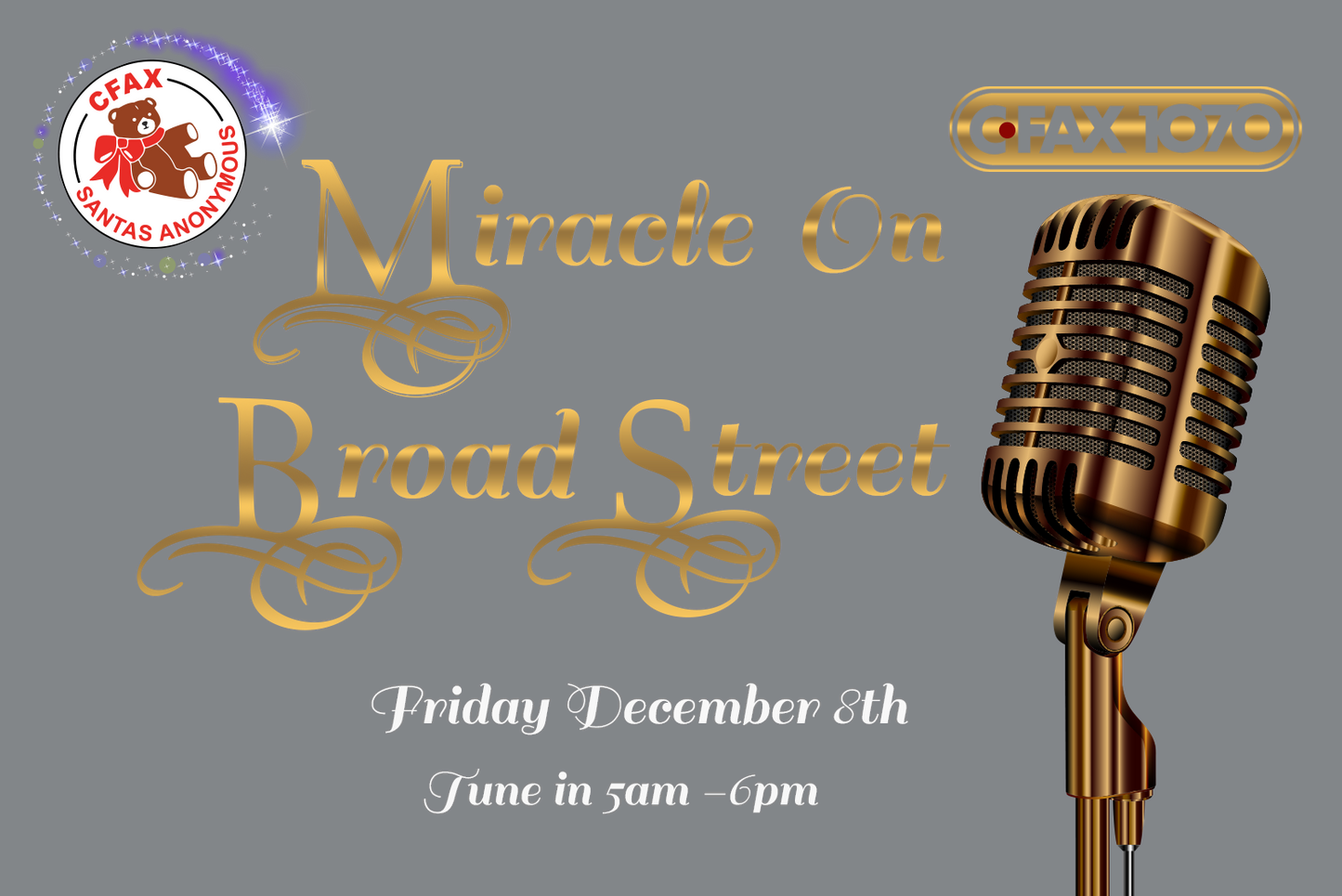 CFAX Santas Anonymous Miracle On Broad Street 2023 - Friday December 8th 
