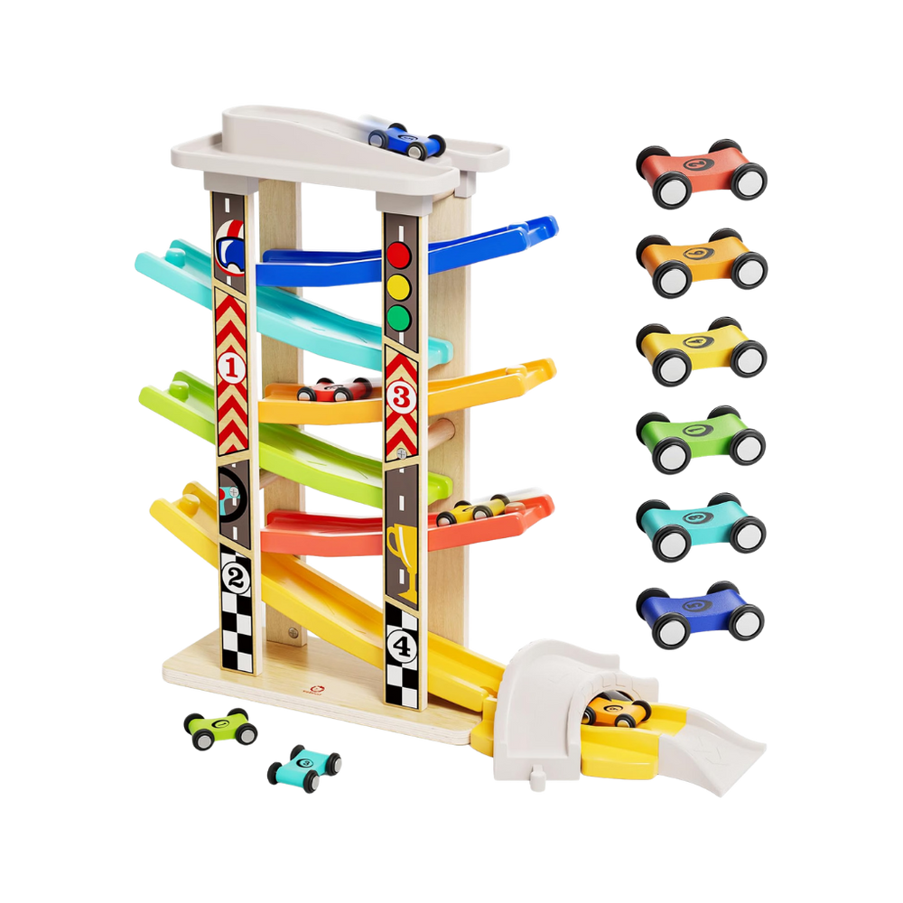 Car Ramp Racer with Wooden Cars 18m+