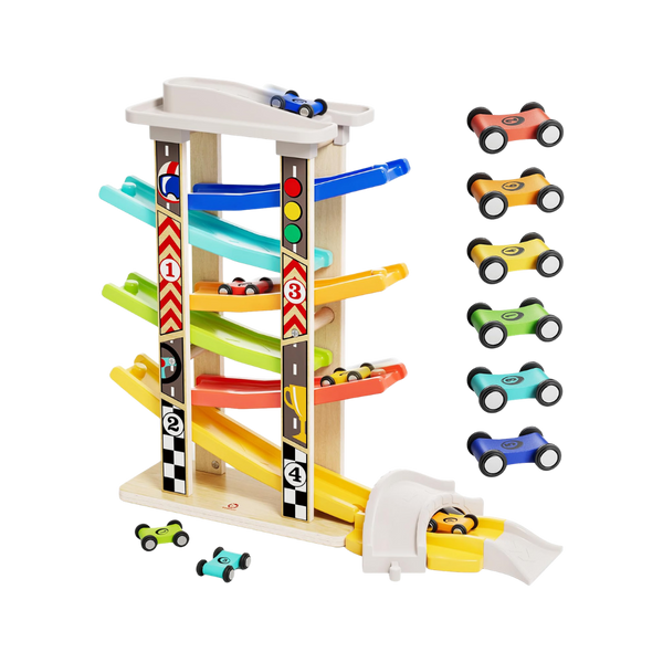 Car Ramp Racer with Wooden Cars 18m+