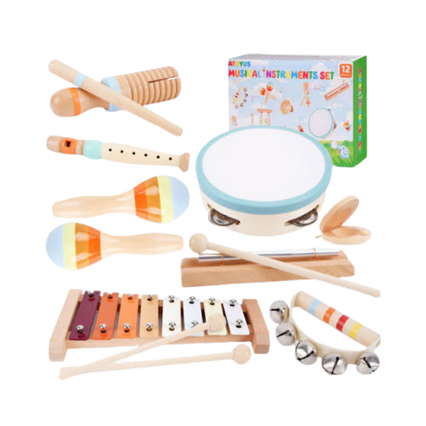 Wooden Musical Instruments, Montessori 1+